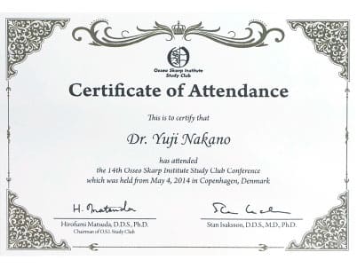 インプラント研修履歴 写真